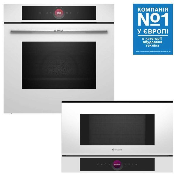 Духова шафа BOSCH HBG7341W1 + Мікрохвильова піч BOSCH BFL7221W1 (комплект) HBG7341W1+BFL7221W1 фото